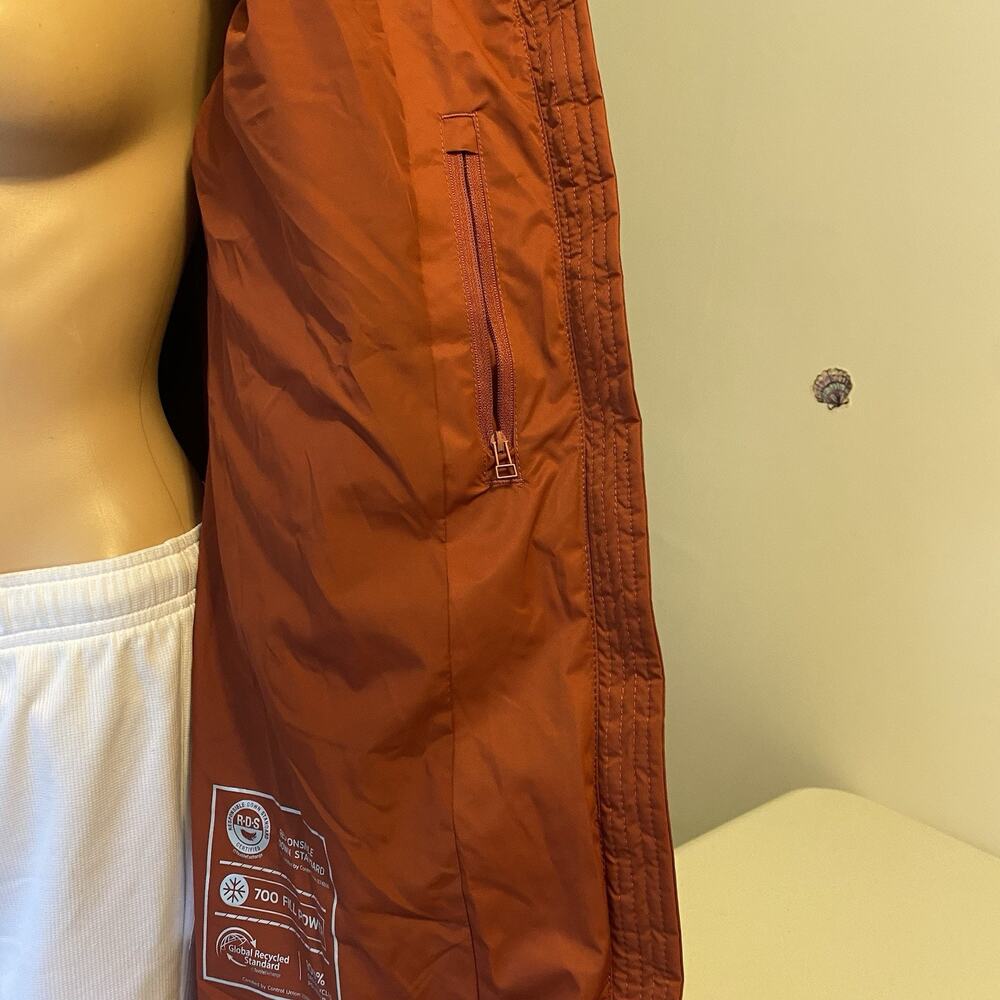 Mondetta Outdoor Women XS Orange Hooded 700 Down Fill Standard Mid Length Coat - Picture 13 of 13